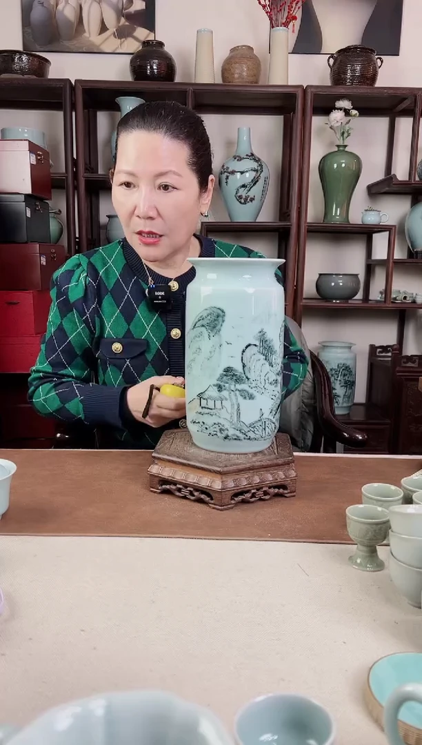 【闪购商品】杯釉中彩 山水画 折扣瓶B