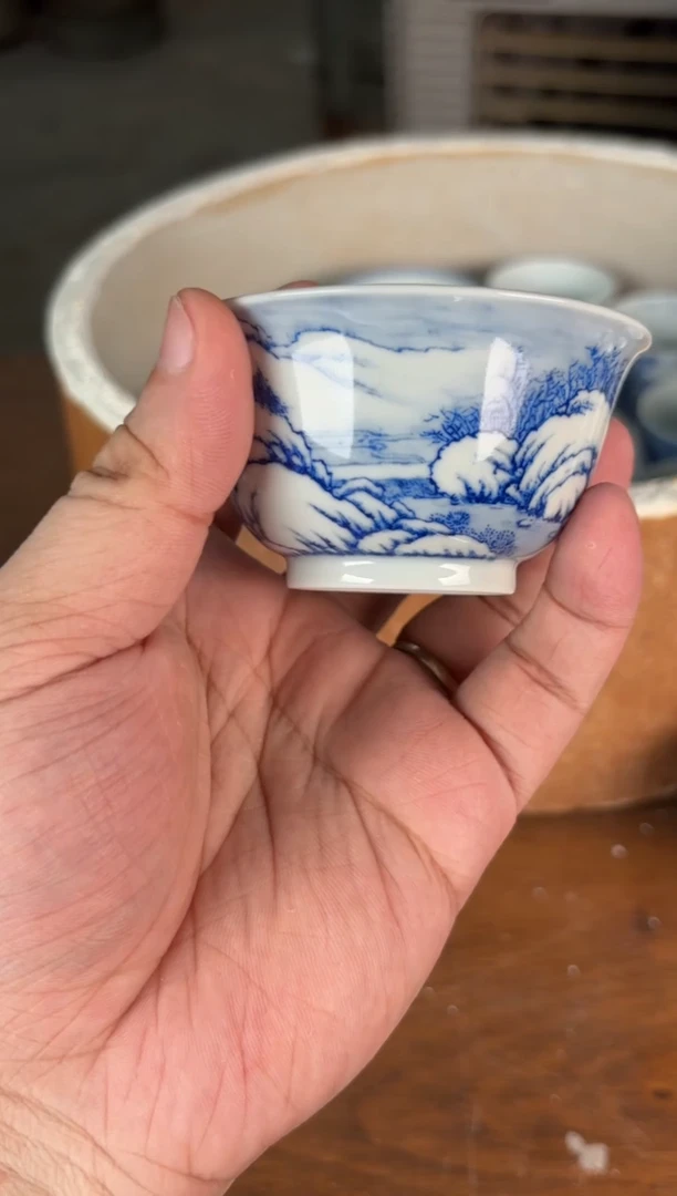 杯看山柴窑青花看山柴窑青花