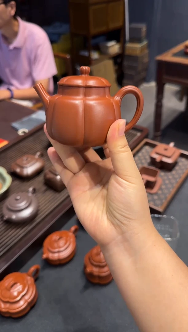 茶壶紫砂逸*繁花 朱泥