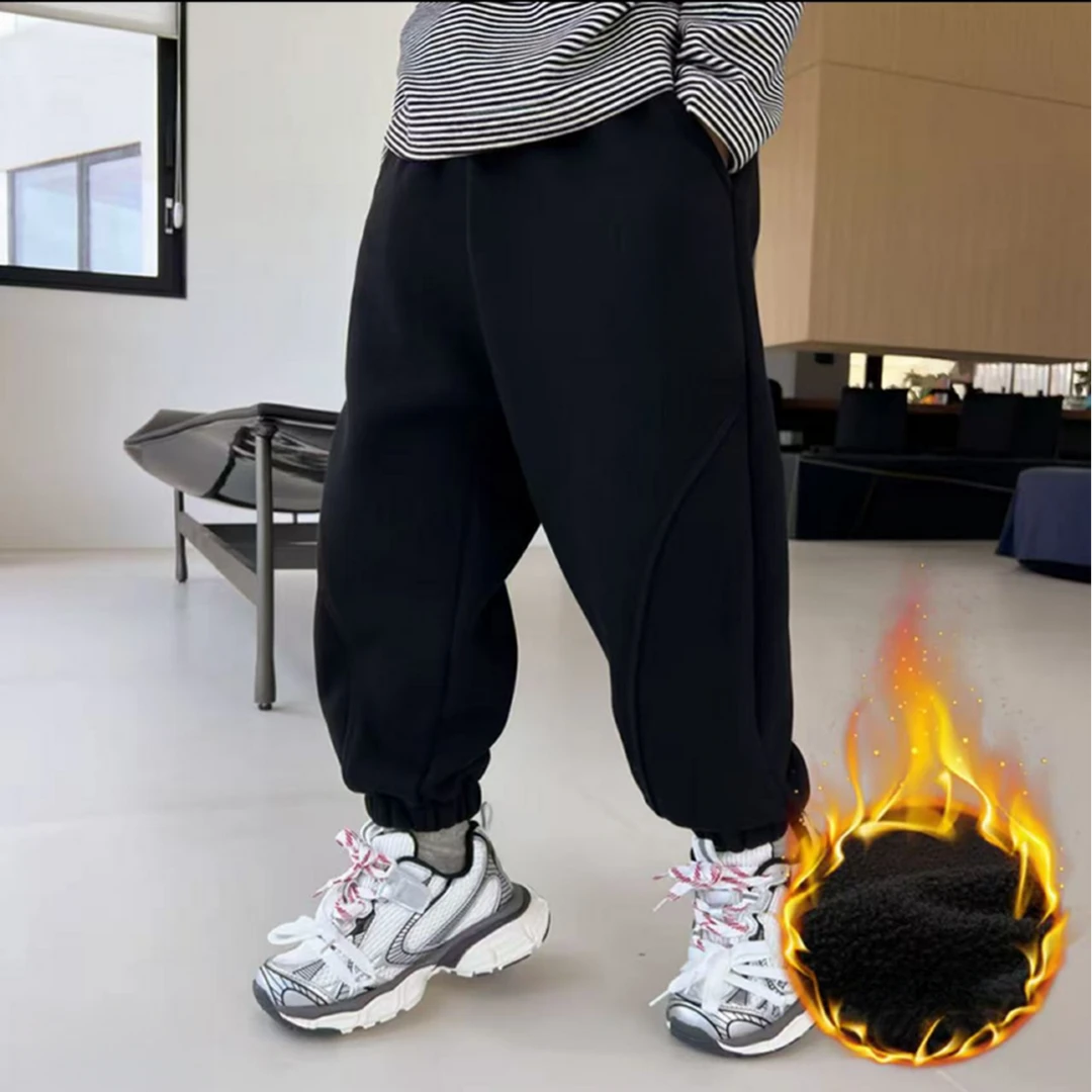 F4-632御儿童秋冬百搭加绒卫裤(YB1075)