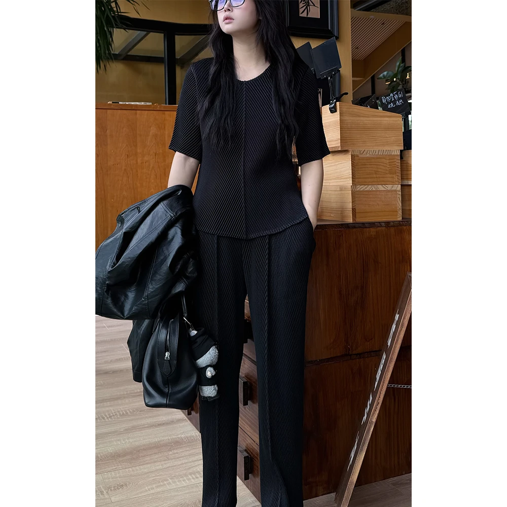 LA CALLA三宅系列 三宅鱼鳞T恤YY-AAI6040 不可熨烫