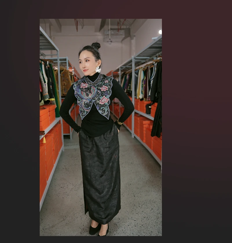 素纱莨绸【织沁】蝴蝶云肩