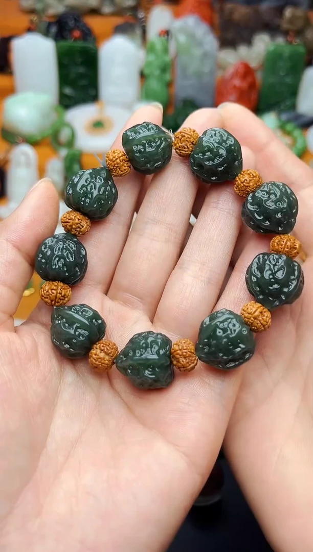 【闪购商品】和田玉手串未镶嵌核桃手串