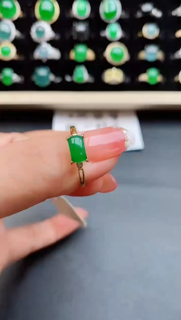 【闪购商品】翡翠戒指银S925镶嵌50800