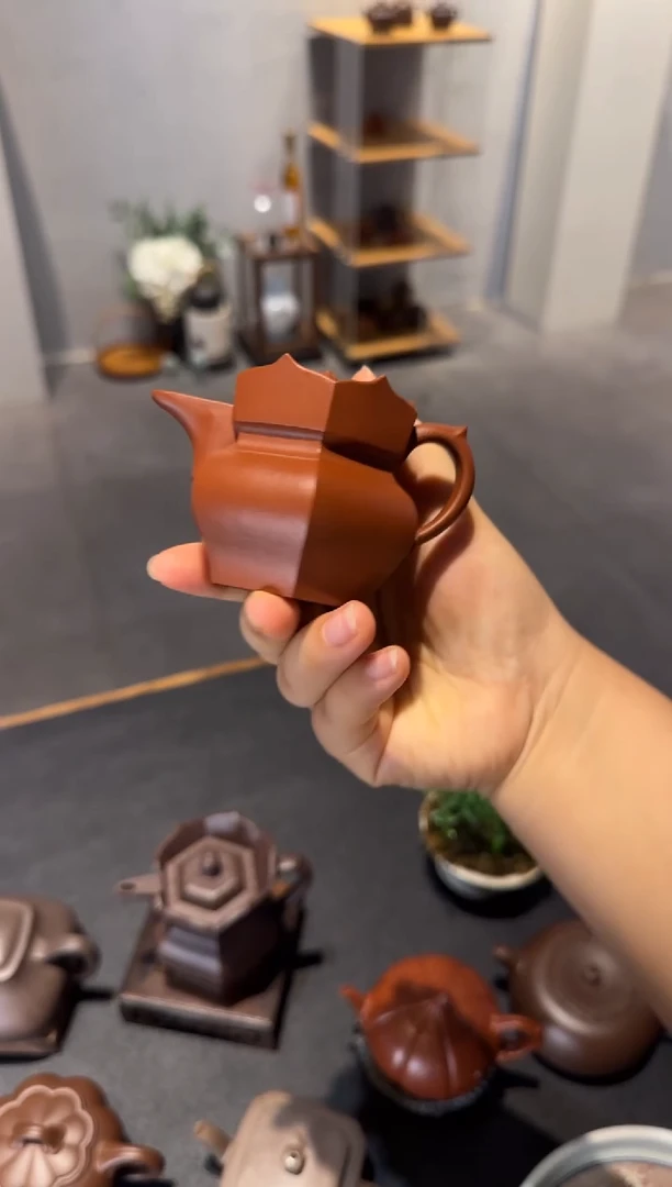 茶壶紫砂自*朱泥小僧帽 90ml