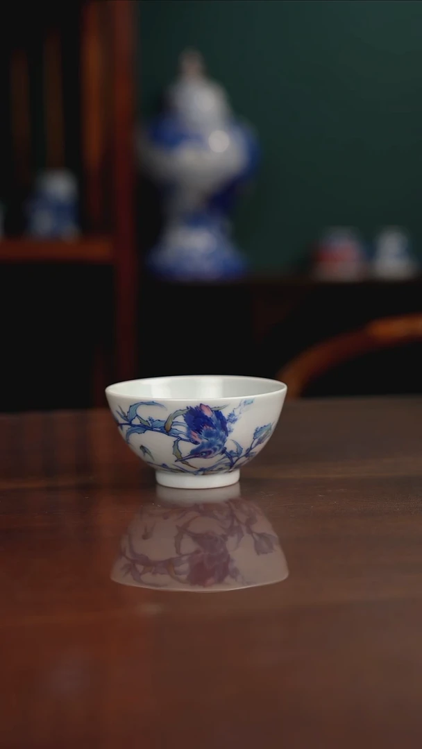 空山明月 新斗彩 单翠
