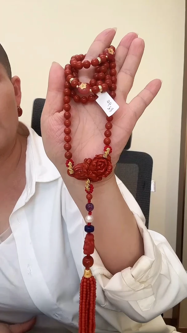 颈饰未镶嵌南红玛瑙项链