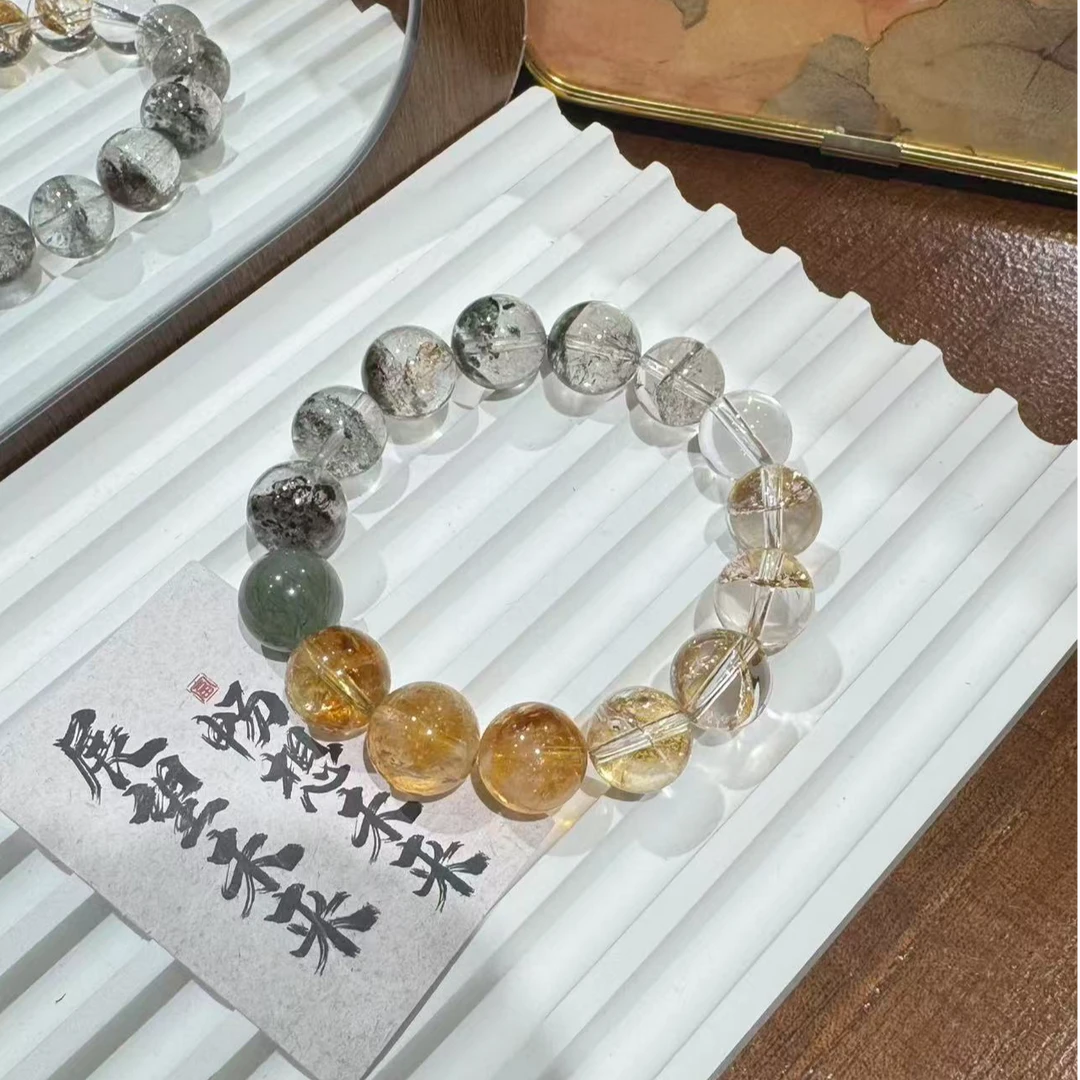 【云影】绿幽灵黄塔diy手串