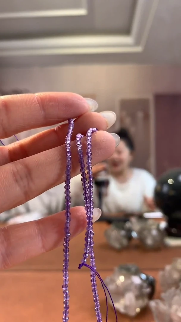 【闪购商品】水晶珠串未镶嵌紫水晶项链