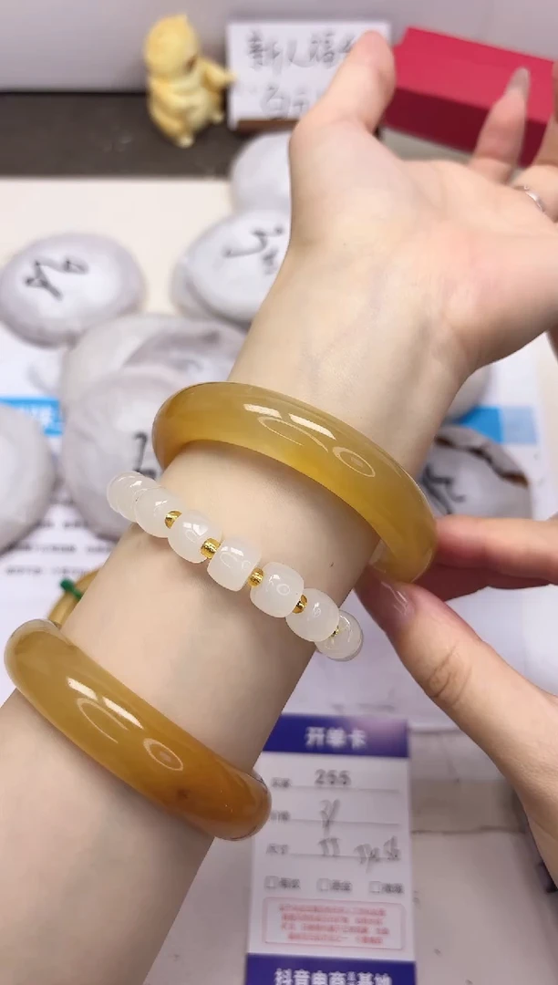 石英质玉手镯未镶嵌255-财气镯-圈口55