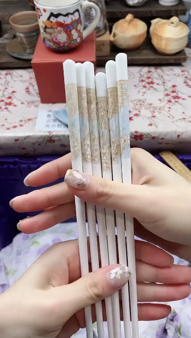 瓷片筷子3双