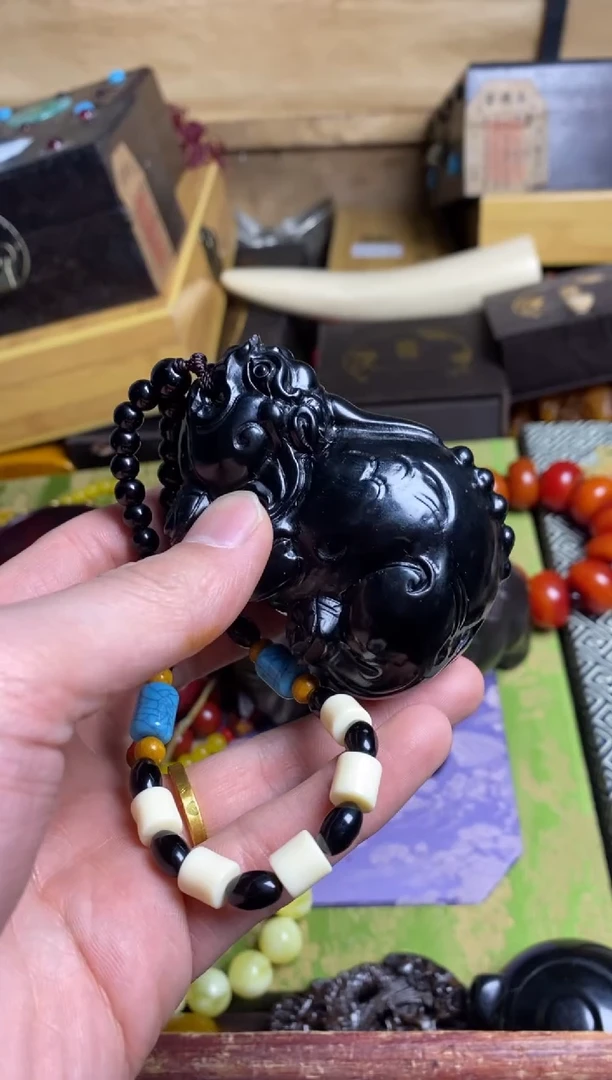 【闪购商品】和田玉（墨玉）挂件未镶嵌主播推荐主播推荐