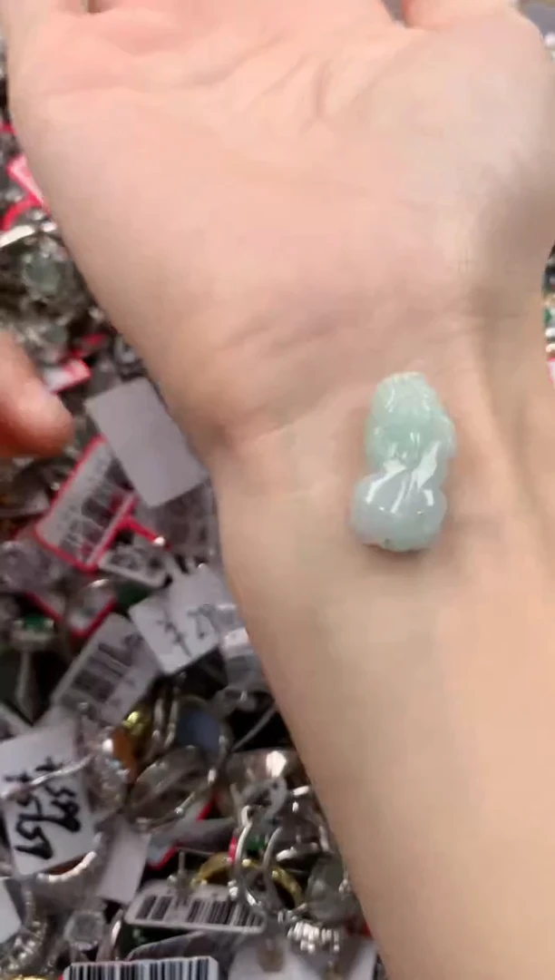 银S925镶嵌戒指翡翠333   6