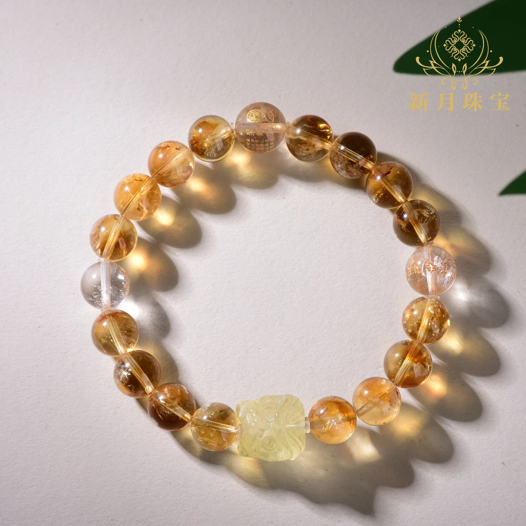 黄塔晶吸金聚财阵手串-多样性发一