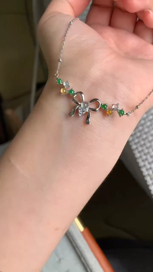 银S925镶嵌戒指翡翠项链5