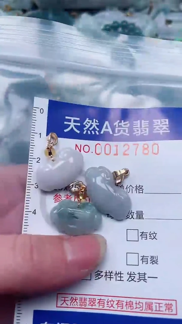 翡翠未镶嵌吊坠(赠链)1