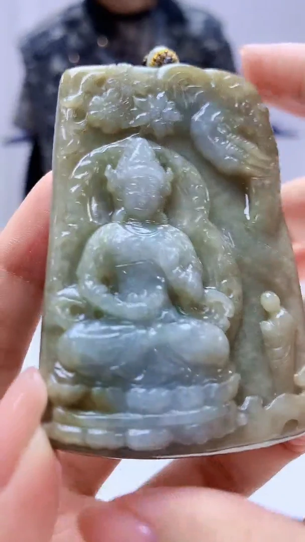 定制翡翠未镶嵌5159xx-毛货挂件55