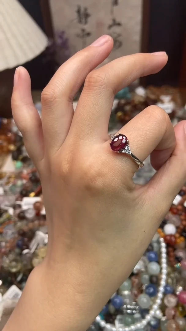 未镶嵌戒指石榴石377