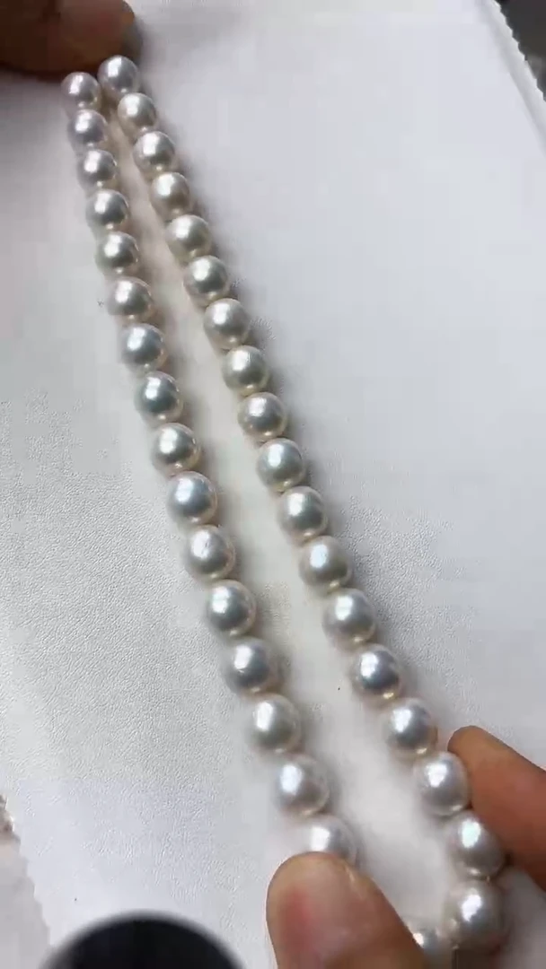 【闪购商品】淡水珍珠颈饰银S925镶嵌淡水极光项链