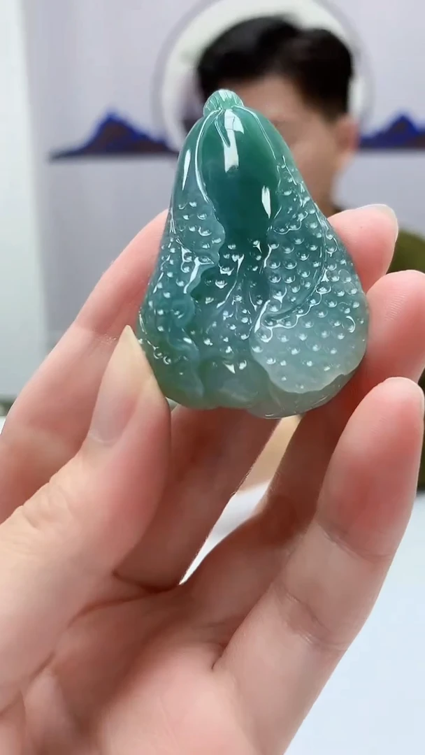 【闪购商品】定制翡翠未镶嵌4917zm-毛货挂件64