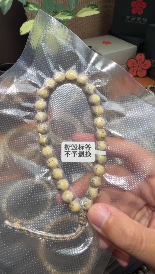 手串星月菩提星月菩提原生态9mm圆珠大留白针尖星手持