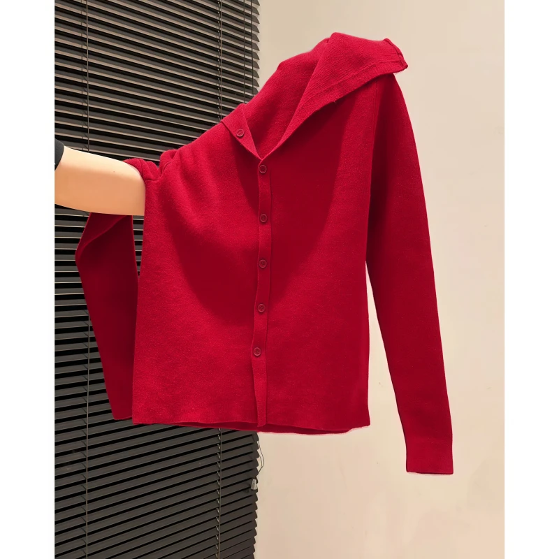 复古港风气质翻领长袖套头毛衣女早秋季新款修身内搭打底衫上衣