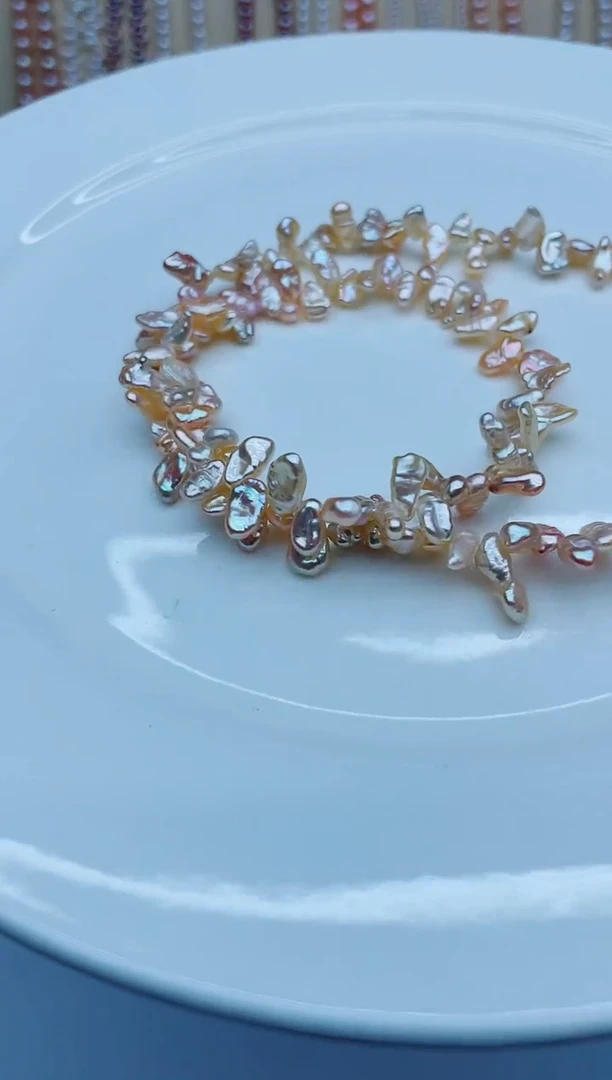 淡水珍珠银S925镶嵌颈饰项链