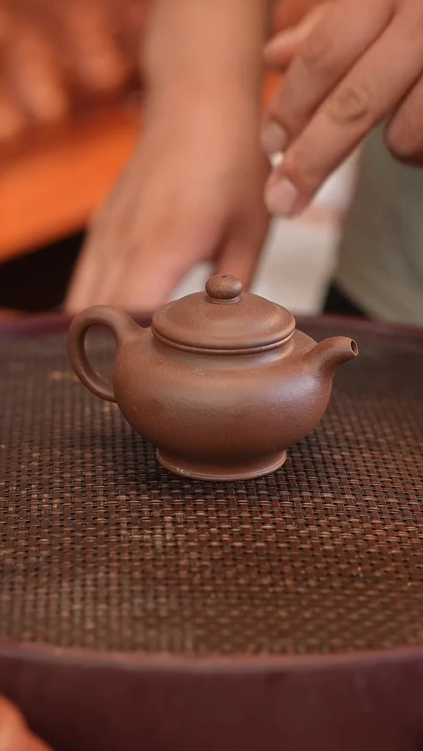 茶壶紫砂掇只 紫泥 半手工 160cc