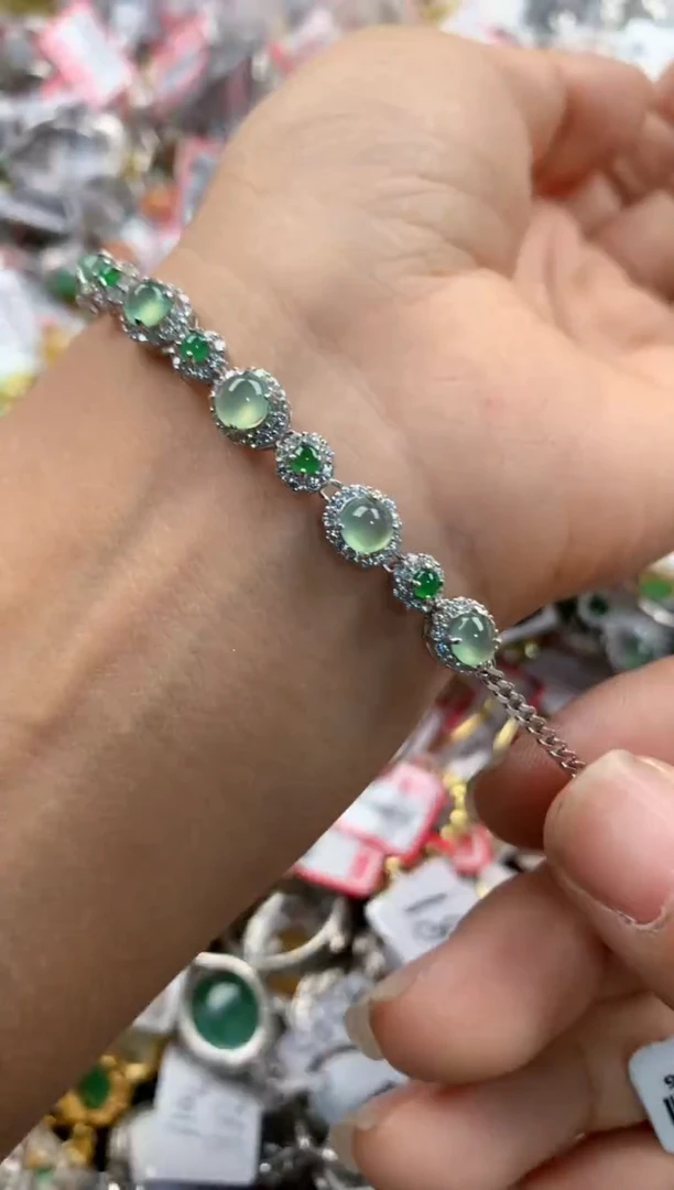 银S925镶嵌戒指翡翠777                 3