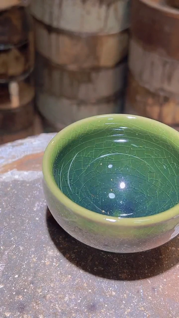 茶盏帝王绿 建盏主人杯