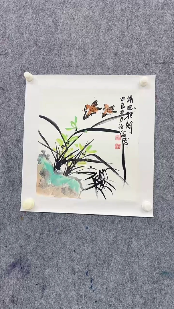 国画马治富1平尺国画作品