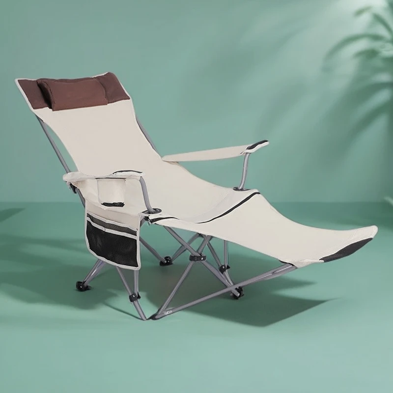 午休神器全自动可调节靠背躺椅可躺可坐可睡户外便携超轻折叠设计