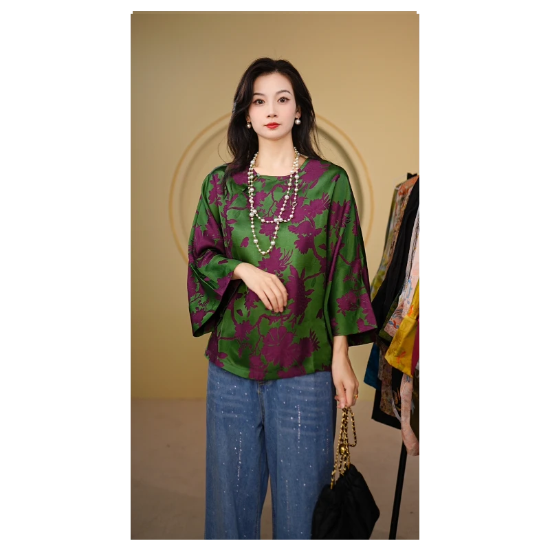 【提花1粒扣】国风提花气质时尚上衣