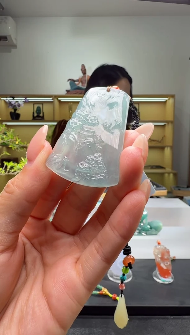 吊坠(不含链)未镶嵌翡翠山水