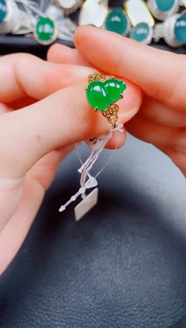 银S925镶嵌戒指翡翠翡翠