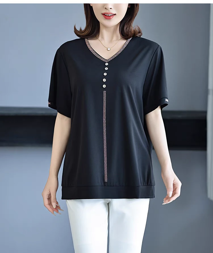 大码新品短袖上衣冰冰凉凉舒适柔软透气高弹力2025夏季
