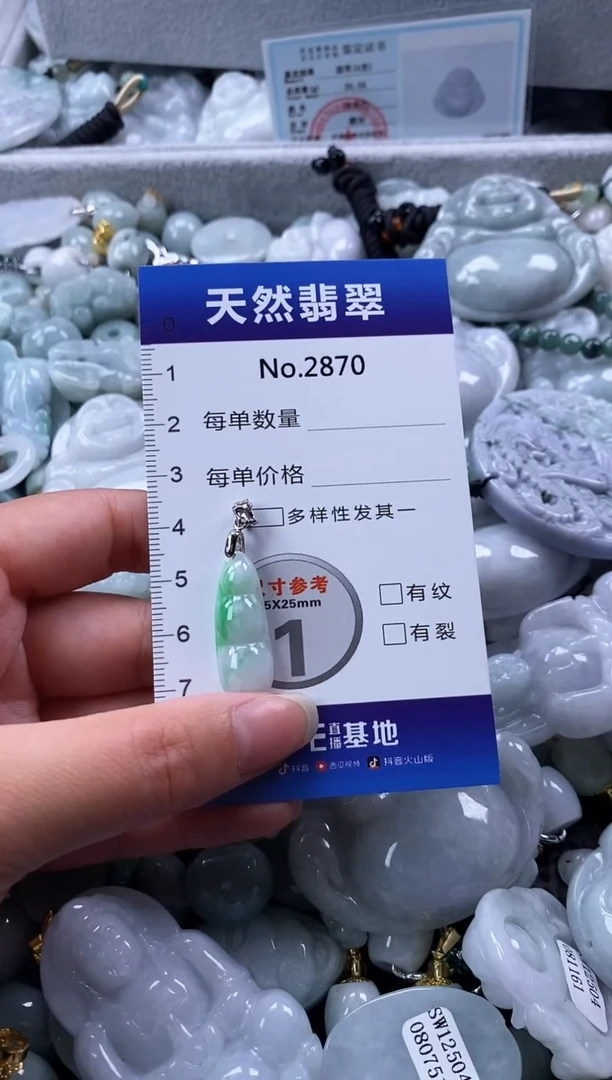 翡翠未镶嵌颈饰缅甸A货翡翠2870