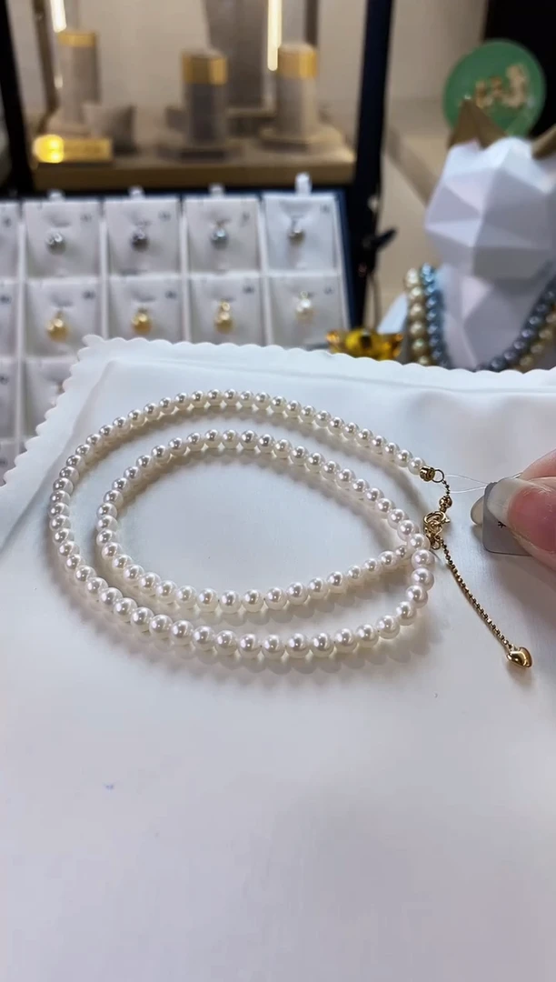 项链未镶嵌海水珍珠4-4.5海水珍珠项链