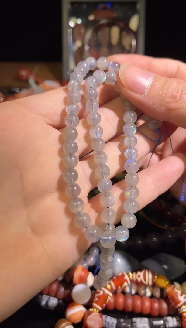 未镶嵌玛瑙/玉髓珠宝半成品灰月光