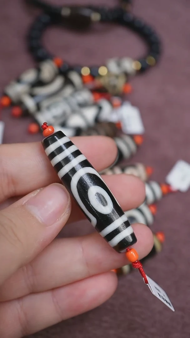 未镶嵌颈饰玛瑙/玉髓蚀花玛瑙珠定制编绳