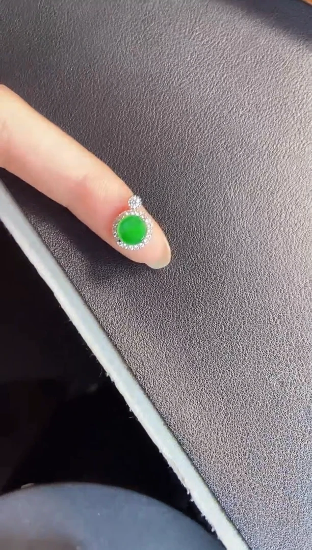 吊坠(不含链)银S925镶嵌翡翠1