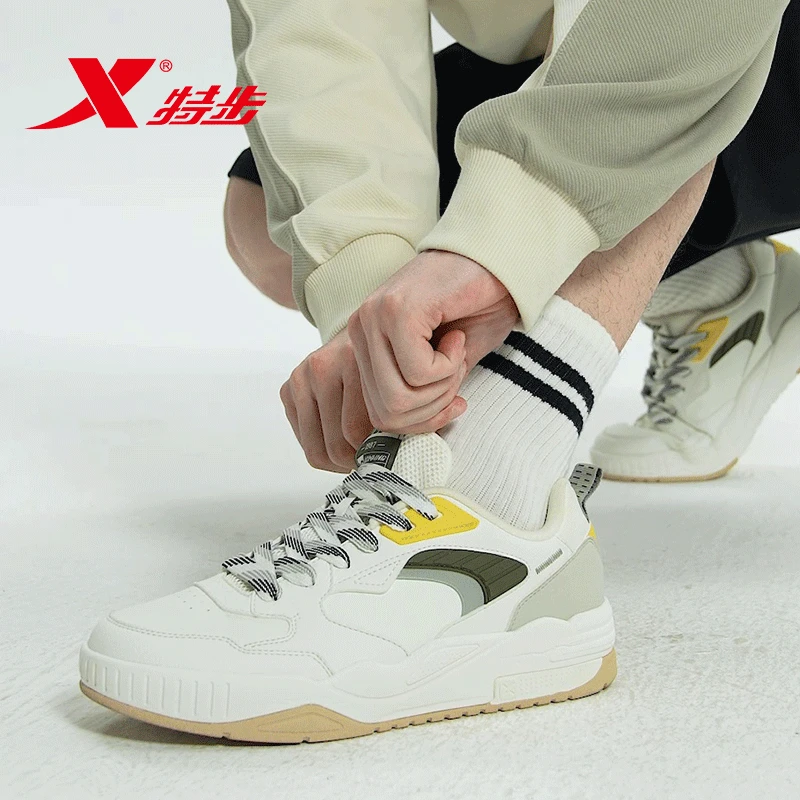 特步启浪lite丨低帮板鞋时尚潮流百搭情侣休闲鞋轻便简约运动鞋