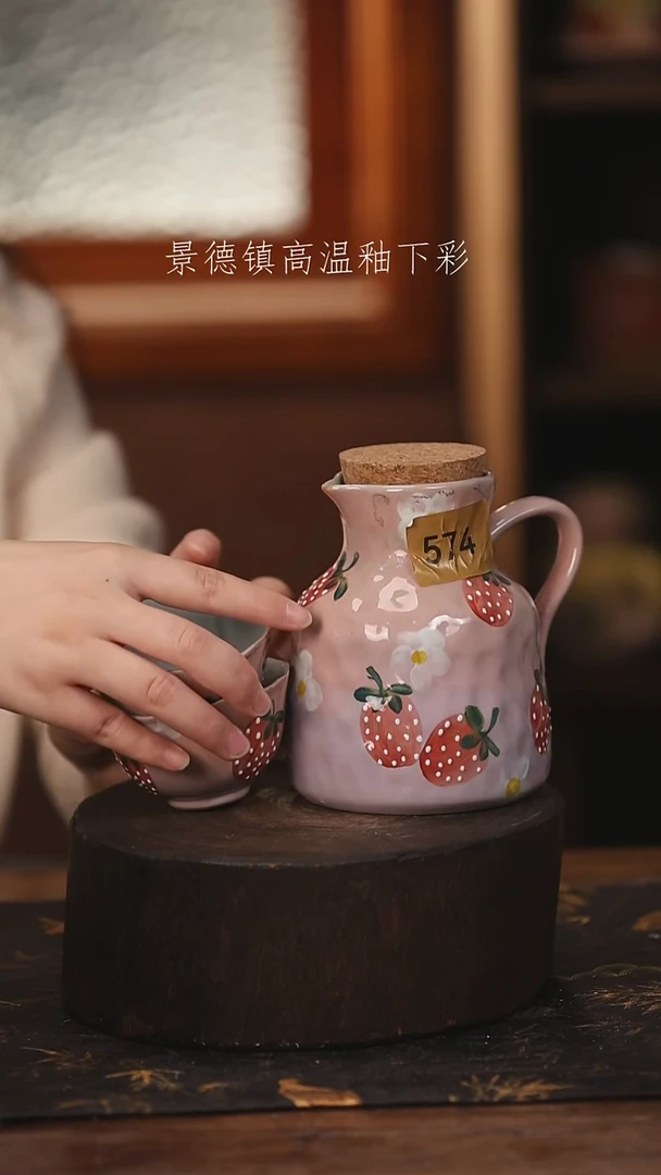 陶瓷景德镇高温釉下手绘陶瓷@L574@