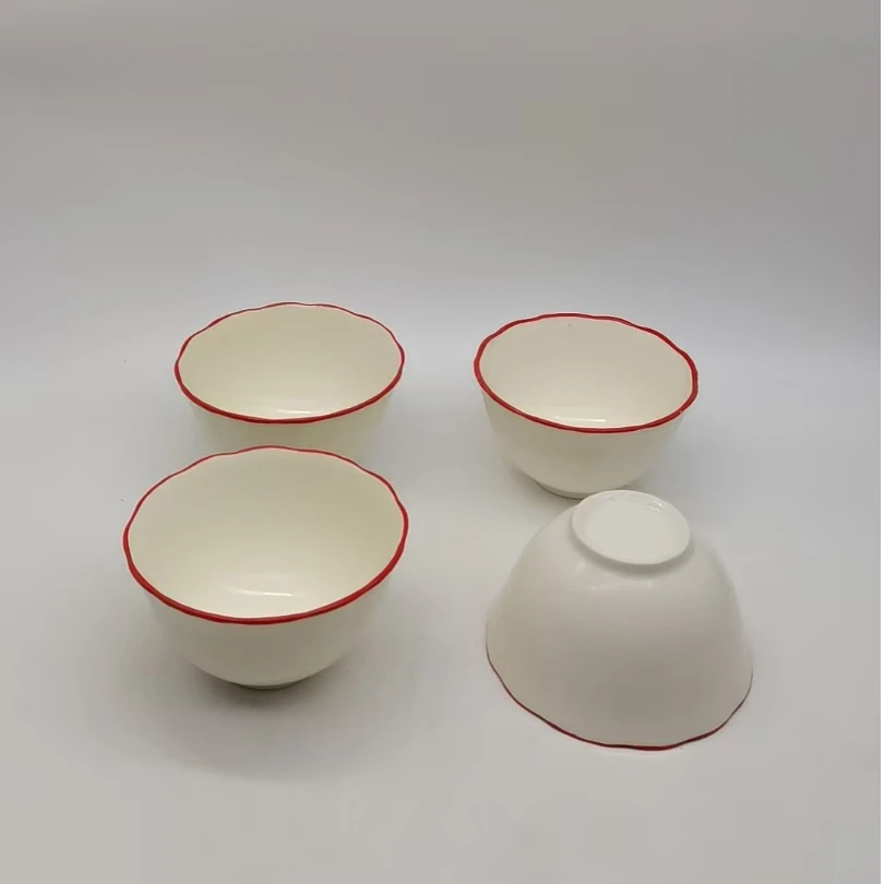 5955 碗4个（口径11，高6）陶瓷餐具B17