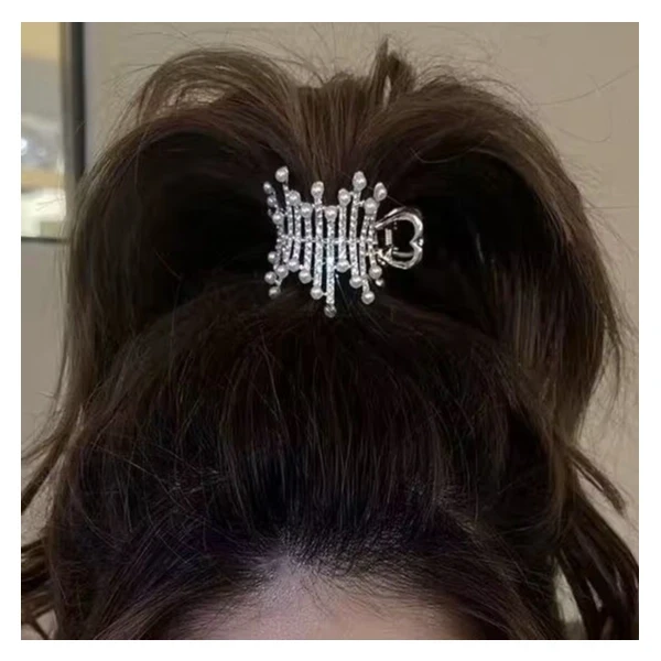 夏天高马尾抓夹闪钻气质马尾夹固定神器轻奢