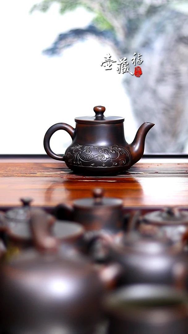 坭兴陶真坭兴陶特价龙凤壶