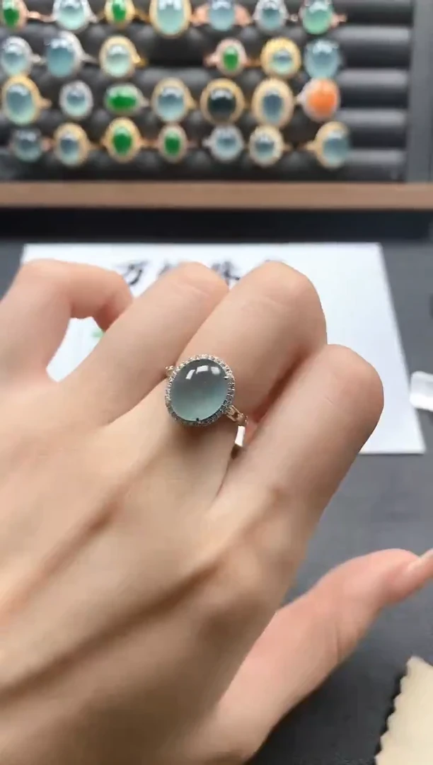 银S925镶嵌戒指翡翠151