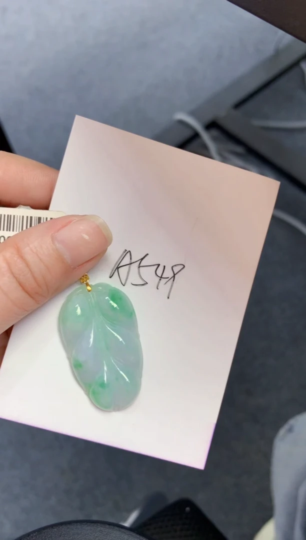 颈饰18K金镶嵌翡翠天然A货缅甸翡翠百元以上9元证书费自理