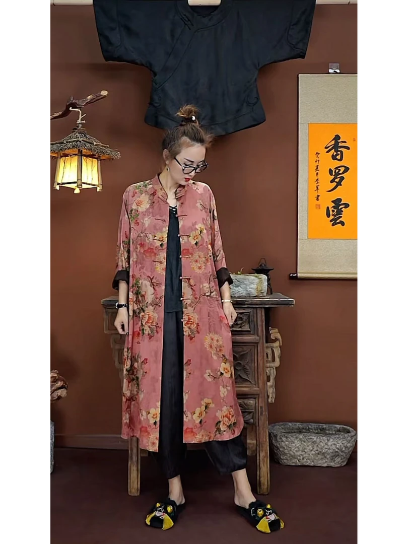 新中式6A级真丝复古 桑蚕丝香罗云香云纱162