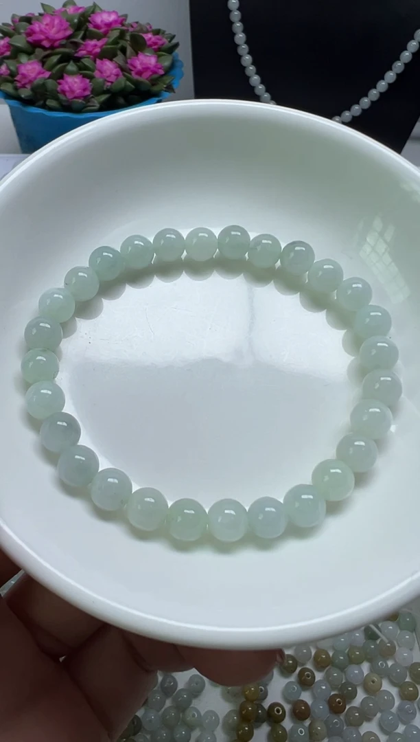 散珠翡翠纯天然缅甸A货翡翠卡7，25颗